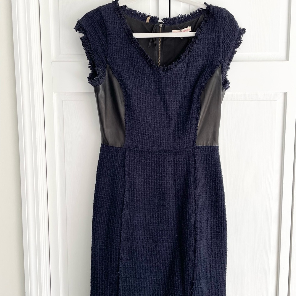 Rebecca Taylor Navy Tweed Dress - Size 4